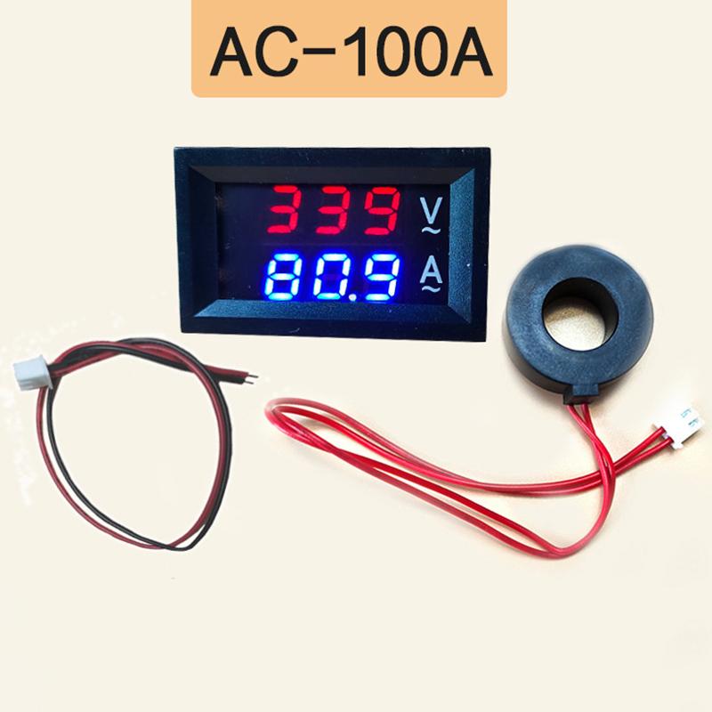 10А 50А 100А 220В Измеритель напряжения и тока Тестер AC 50-500В Цифровой ЖК-вольтметр Амперметр Детектор Трансформатор тока