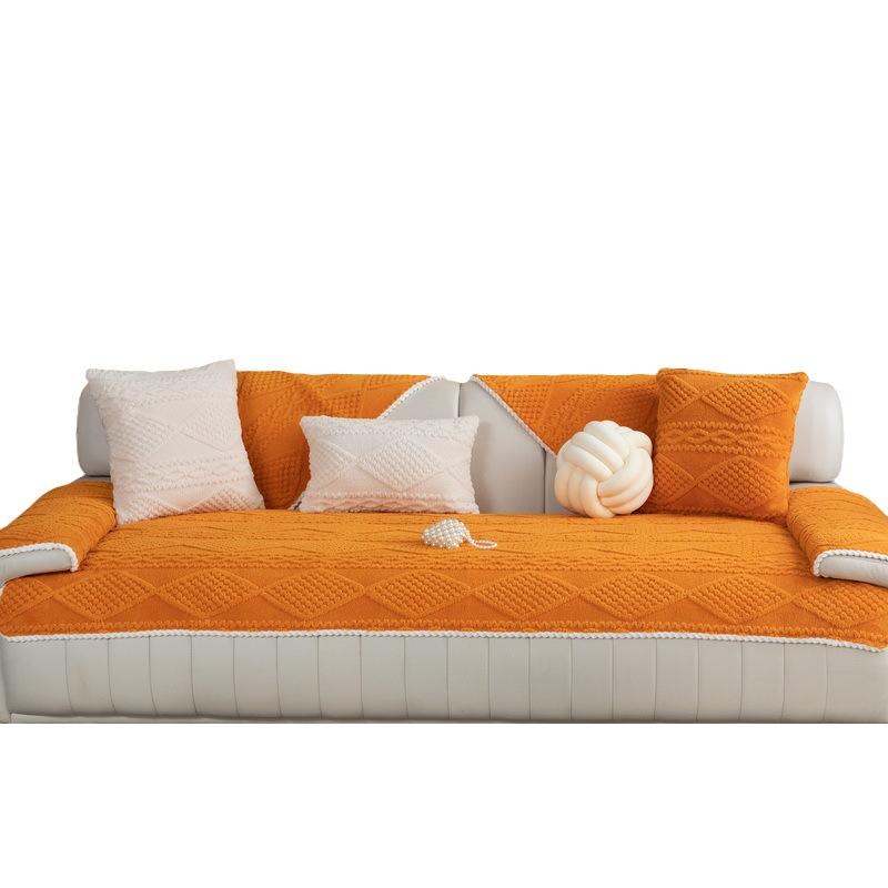 Winter Sofa Cushion Plush Non-Slip Thickened Warm Simple Modern Nordic Small Fresh Full Cover Sofa Cover Cover Towel