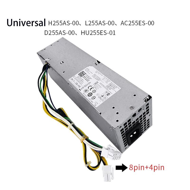 8pin + 4pin 255W Replacement Power Supply 100-240V 50 60hz for ell 3020 7020 9020 T7100 L255AS-00 255AS-00 H255AS-00