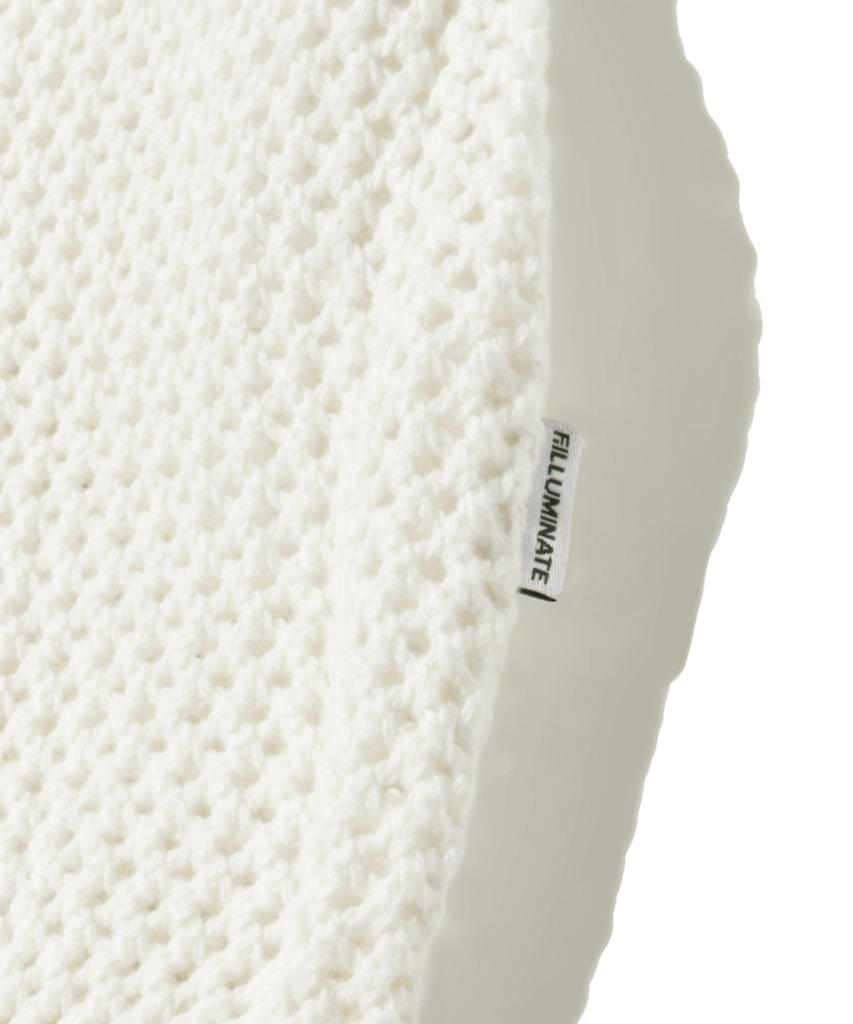 FILLUMINATE Punched Collar Half Knit - Ivory