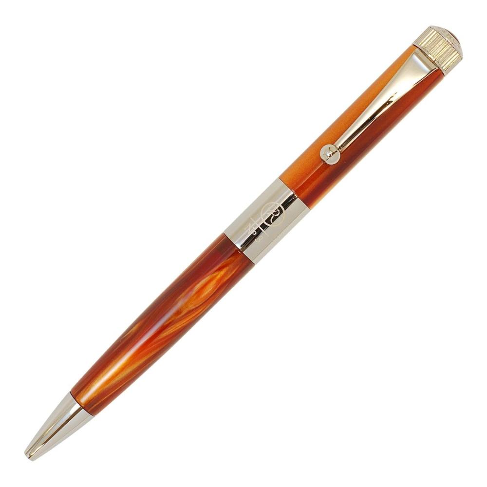 ROMEO No. 3 Ballpoint Pen Thin Shaft Italian Amber