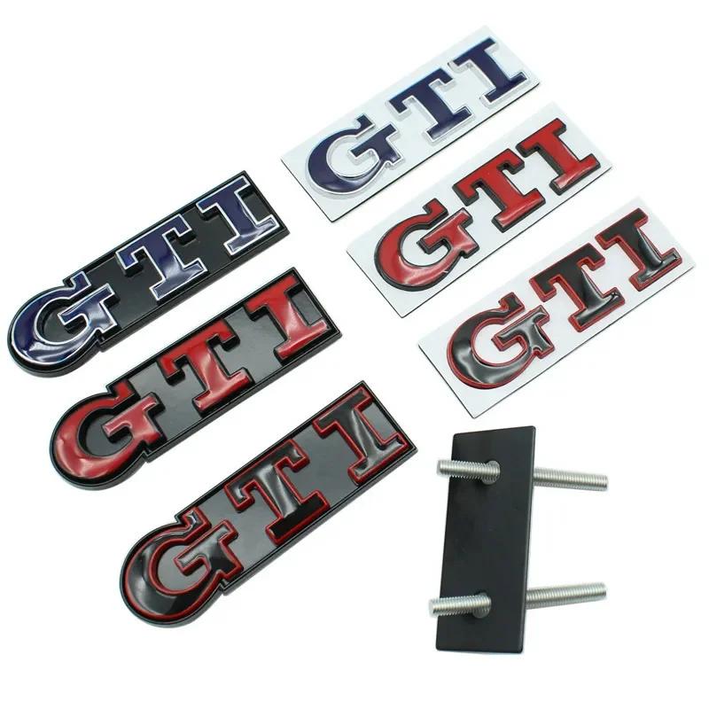 AABIQ1 Metal Car GTI Logo Front Grille Emblem Badge Stickers for Volkswagen Golf 4 5 6 7 8 Passat Jetta Polo Touareg GTD GLI Touran