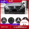Car Sticker 2025 Hot For Mercedes Benz Front Grill Mirror Emblem Black And Silver Newest 3D Style Emblems Fit For Mercedes Benz 