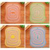 Three Sizes Colored Line Kitchen Non-Slip Chopping Blocks Tool Flexible Transparent Cutting Board Kitchen Pp Cutting Boards