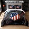 Atletico Madrid Design Bed Bedding Set 1 Duvet Cover + 2 Pillowcases Soft Breathable Household Bed Linens