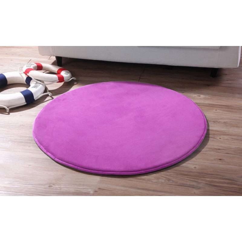 Solid Color Circular Floor Mat Computer Hanging and Swivel Chair Living Room Bedroom Carpet Floor Rug Nordic Style Home Decor
