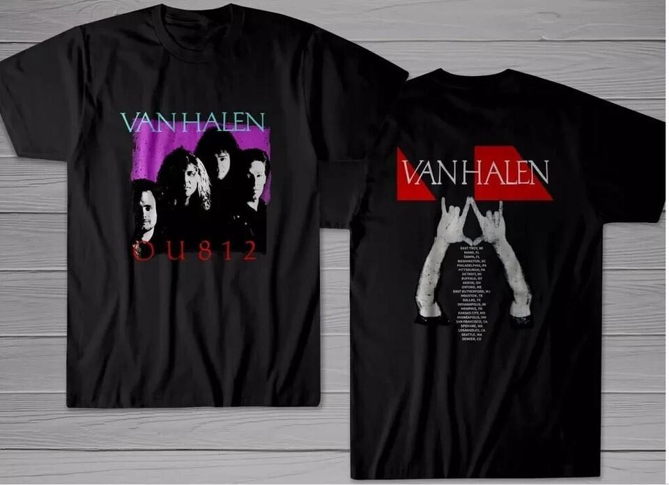Van Halen OU812 Tour 1988 Unisex Black T-Shirt