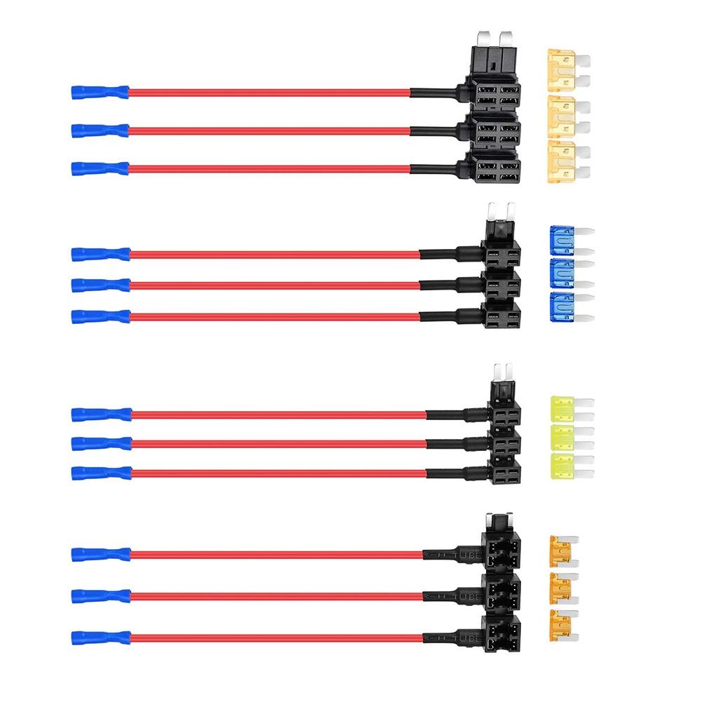 Versatile Automotive Fuse Holder for LED Strips Dash Cams and More