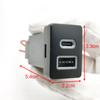1 шт. Автомобильная двойная розетка-зарядное устройство QC3.0 USB Type-C PD Выход для зарядки Адаптер питания Телефон Для Toyota LC120 Prado