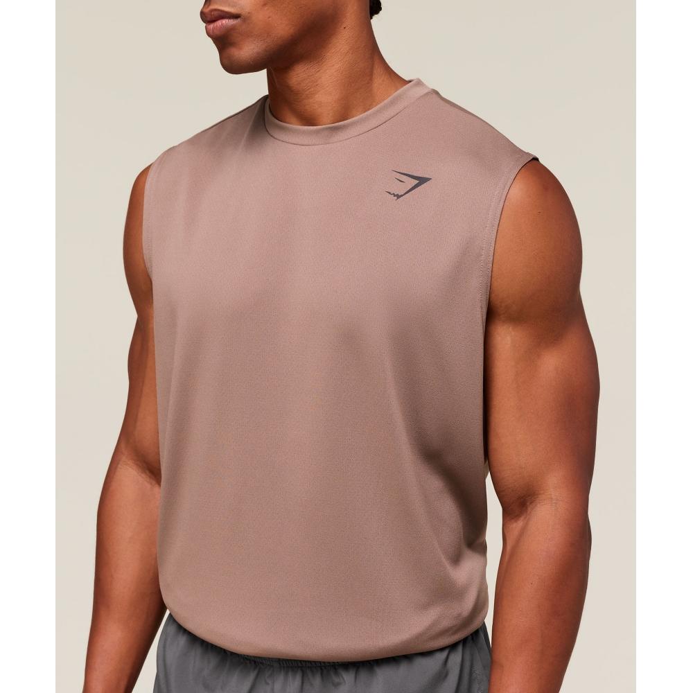 Gymshark Крупногабаритный танк Performance Mocha Mauve A6a5u Nccx