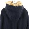 SHAREEF Made In Japan Wool Coat 2 Navy Fur Hood Men's Used