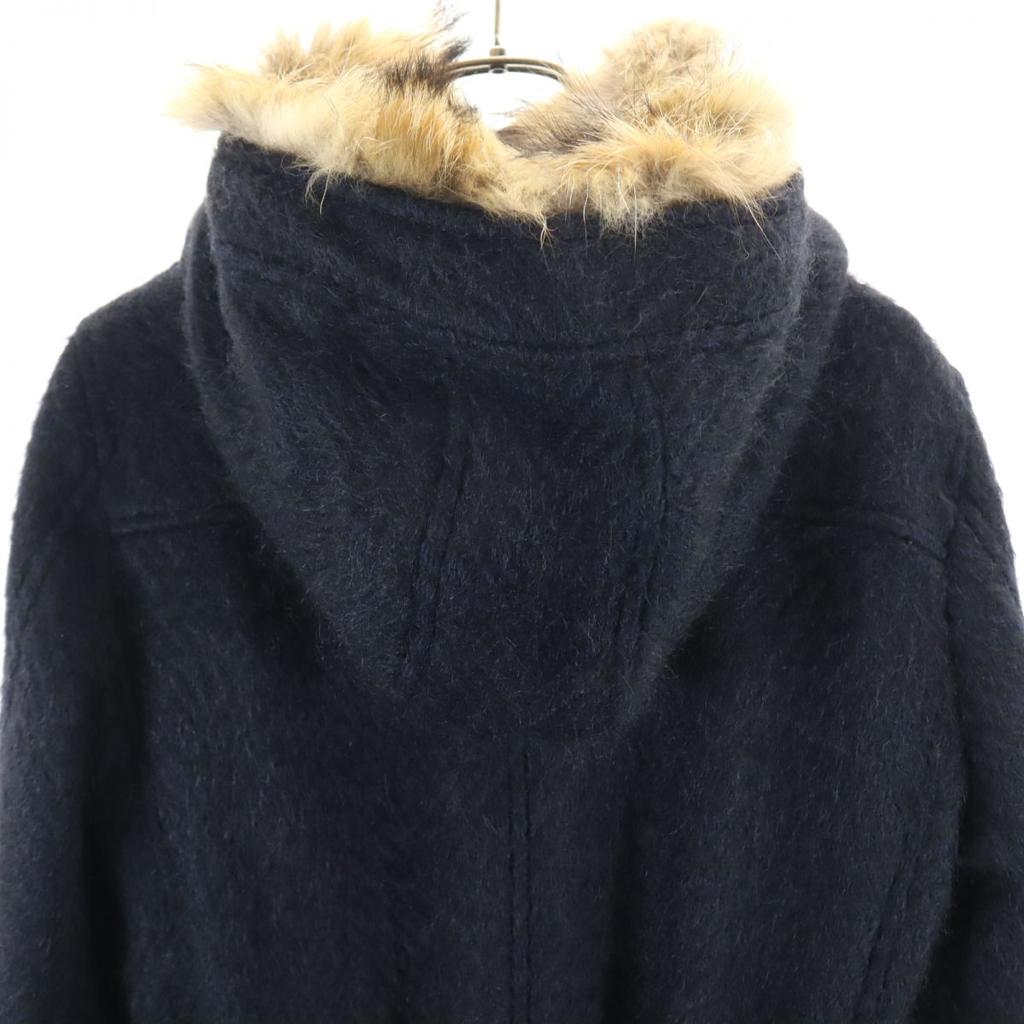 SHAREEF Made In Japan Wool Coat 2 Navy Fur Hood Men's Used