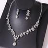Vintage Bridal Jewelry Set Flower Necklace Set New Flower Choker Necklace Set  Women