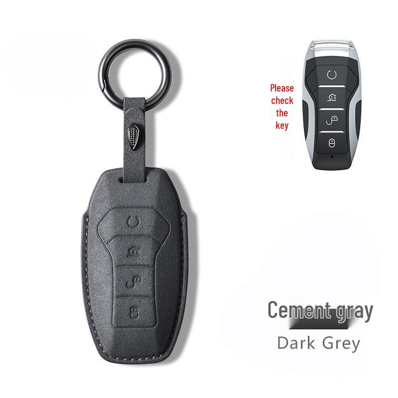 Suede Car Key Cover for BYD Dolphin, Qin, Song, Yuan Pro, Tang, and Destroyer Models