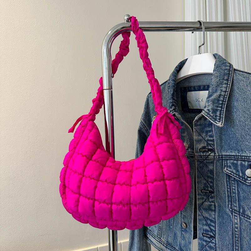 Nylon Bag Handbag Women Tote Bag Top Handle Bag New Personalized Pleated Cloud Bag Fashion Oxford Cloth Shoulder Oblique Dumpling Bubble Bag