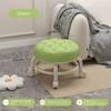 360 Rotating Low Stool with Wheels PU Leather Low Stool Home Pulley Low Stool Sofa Stool Small Chair for Nail Salon Pedicure SPA