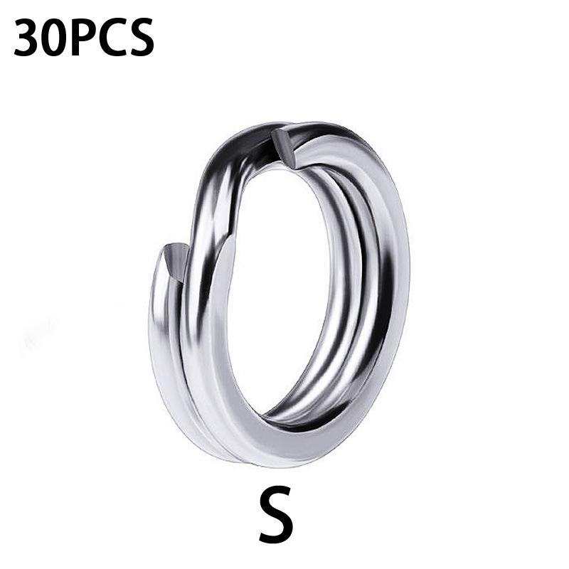 Flat Stainless Steel Lure Three Hook Connector Improved Strength Steel Ring for Multiple Fishing Applications