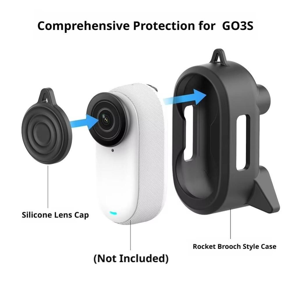 Anti-Scratch Protective Case with Brooch for Insta360 GO3S/GO3 Action Camera Accessories