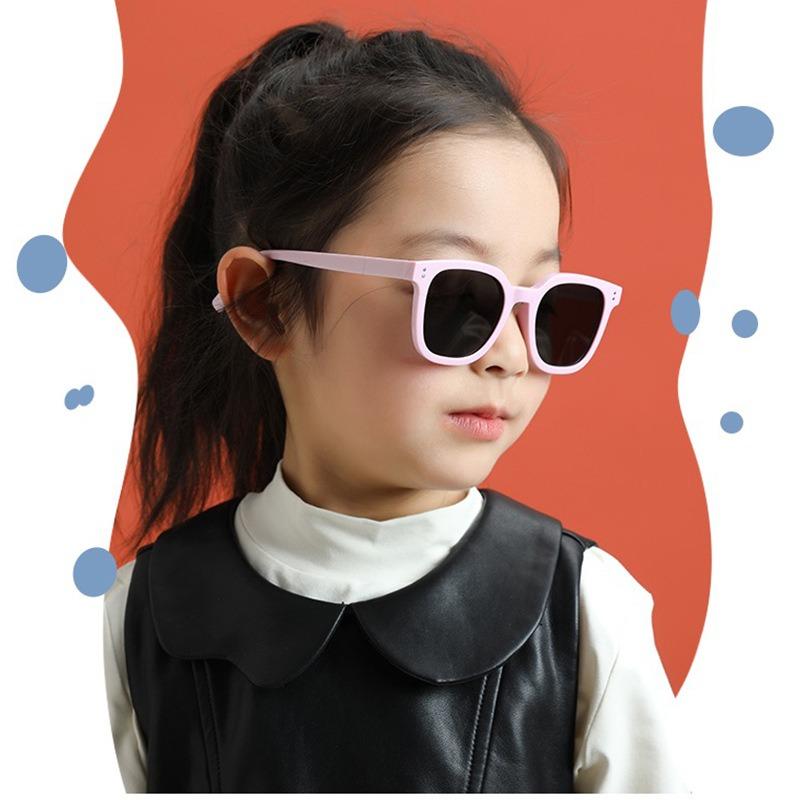 New Children'S Fashion Square Sunglasses Retro Boys And Girls Outdoor Street Photo Sunshade Sun Glasses Uv400 Eyewear