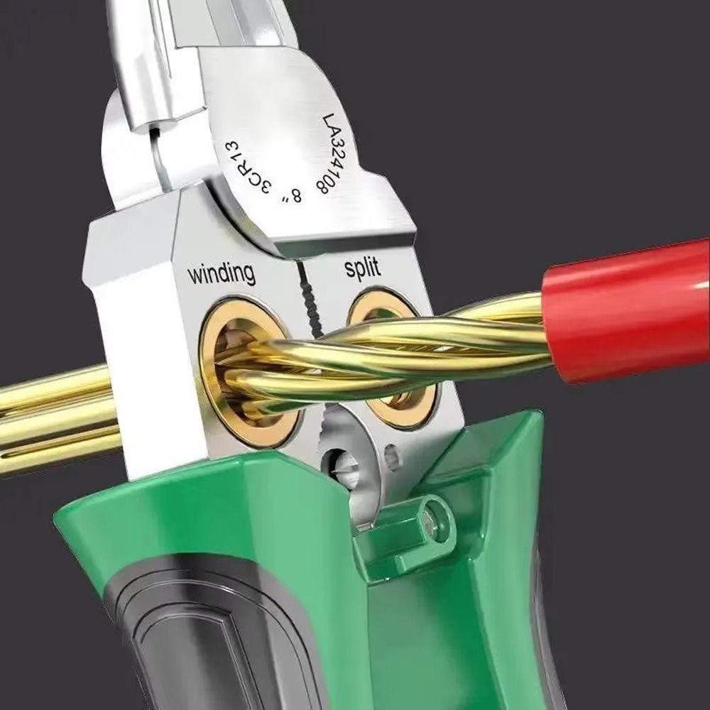 8 In 1 Electrician Wire Stripping Pliers Stainless Steel Wire Crimping Pliers Winding