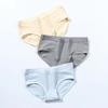 Женские трусики со средней талией, однотонные, мягкие, эластичные, быстросохнущие, антисептические, противоусадочные, женские трусы, женское нижнее белье