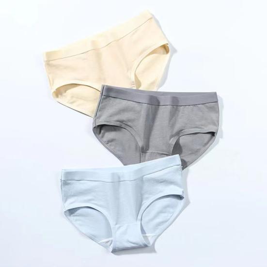 Женские трусики со средней талией, однотонные, мягкие, эластичные, быстросохнущие, антисептические, противоусадочные, женские трусы, женское нижнее белье