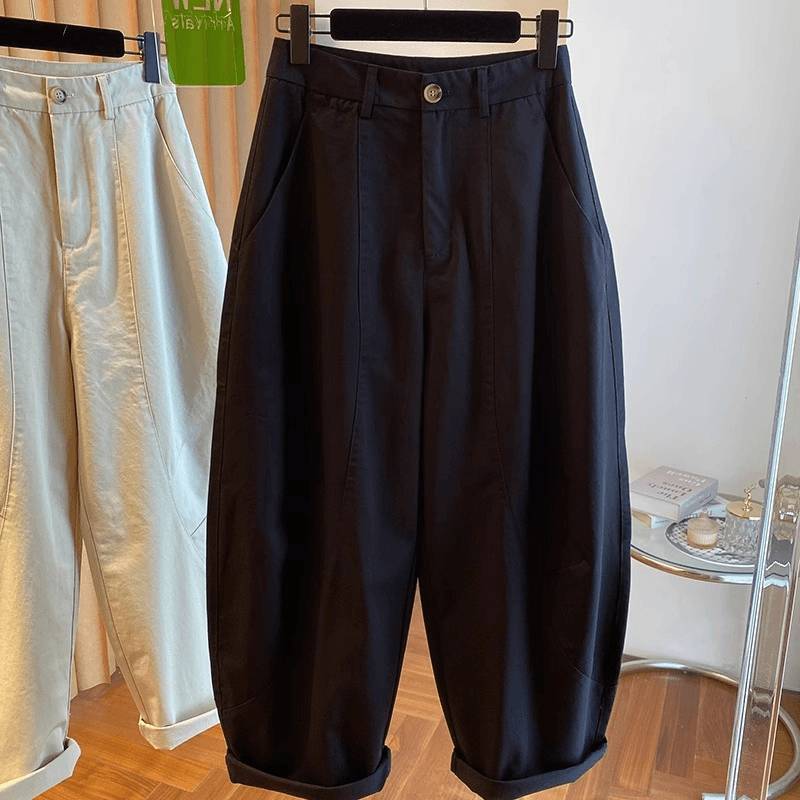 Women Loose Casual Pants High Waist Wide Legs Trousers Korean Fashion Versatile Straight