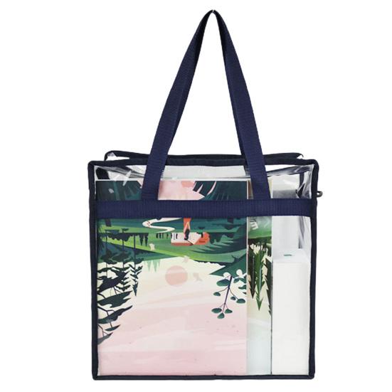 Женская сумка Большая вместимость Водонепроницаемая Прозрачная Портативная Дорожная Прозрачная Сумка Через Плечо Повседневная Жизнь