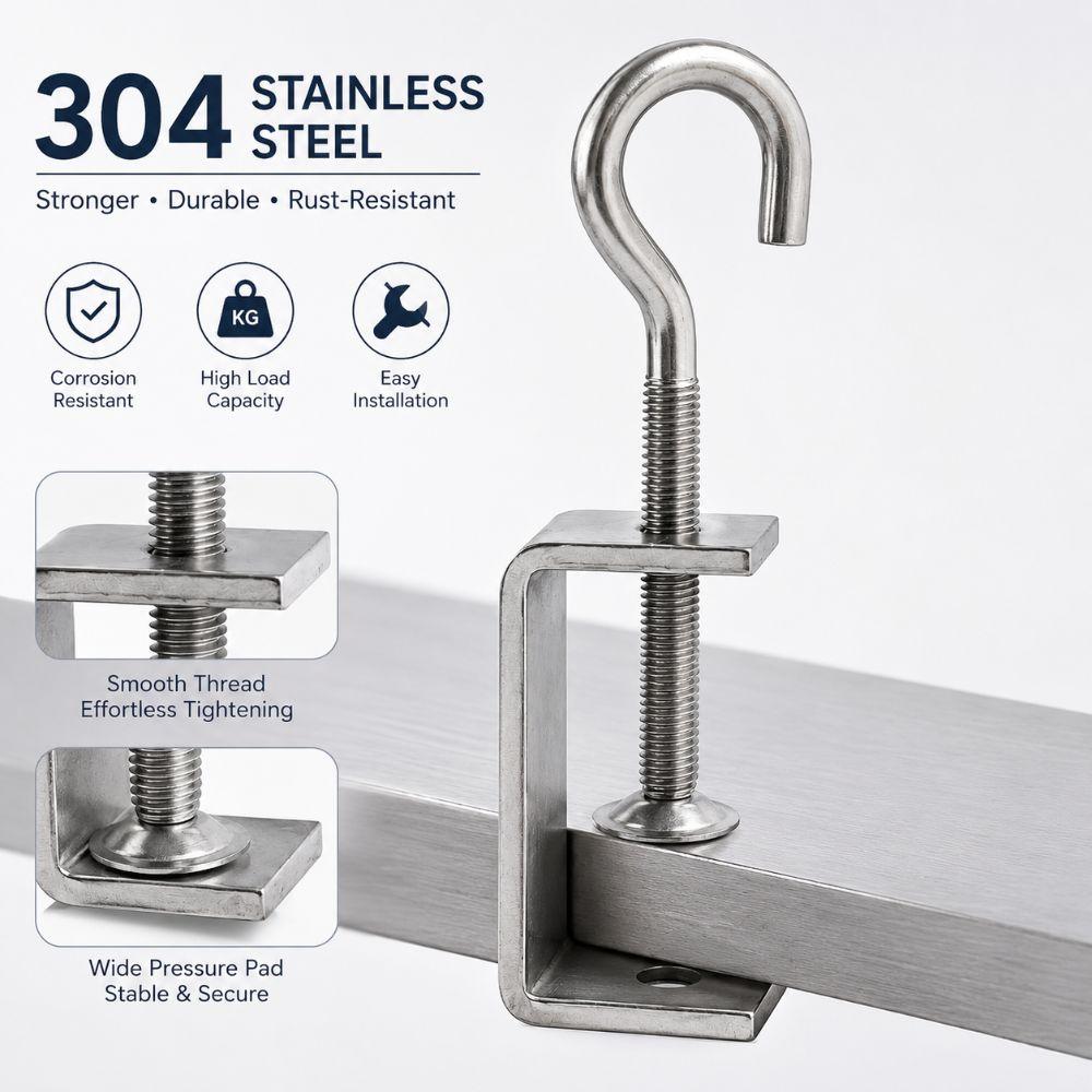 Pull Ring C-clamp Adjustable Fixed Holder Clip High Quality Square Clamp  Hardware Fasteners