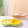 Двойная миска для кормления собак, съемная, автоматическая поилка, креативные миски для питомцев, миска для кошачьего корма