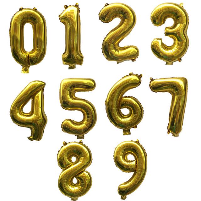 Воздушный шар из фольги на День рождения "Цифра"