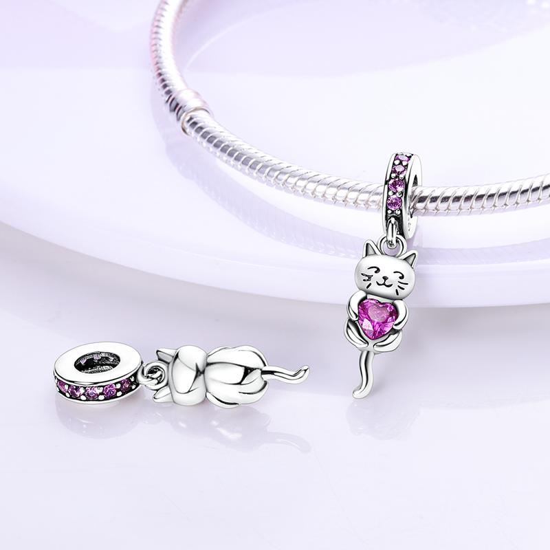 Charms Plata De Ley 925 Sun Moon Star Clip Charms Girl With Moon Pangolin Beads Fits Women Anniversary Jewelry Charm