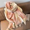 Fashion Light Luxury Autumn and Winter Imitation Cashmere Scarf Women's Warm High-end Shawl Versatile and Thickened Scarf