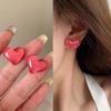 Summer 2023 Sweet Jelly Heart Stud Earrings: Trendy, Niche Design, Light Luxury Feel for Women