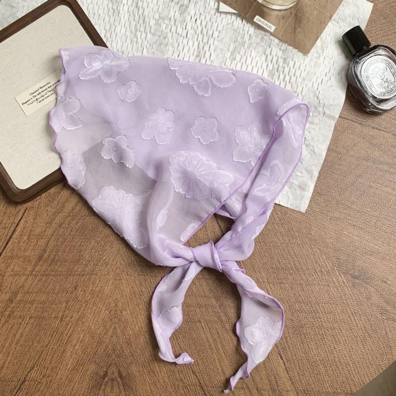 Летний пасторальный новый свежий и дышащий треугольный платок платок женский маленький платок кружевной шелковый платок высококлассная повязка на голову