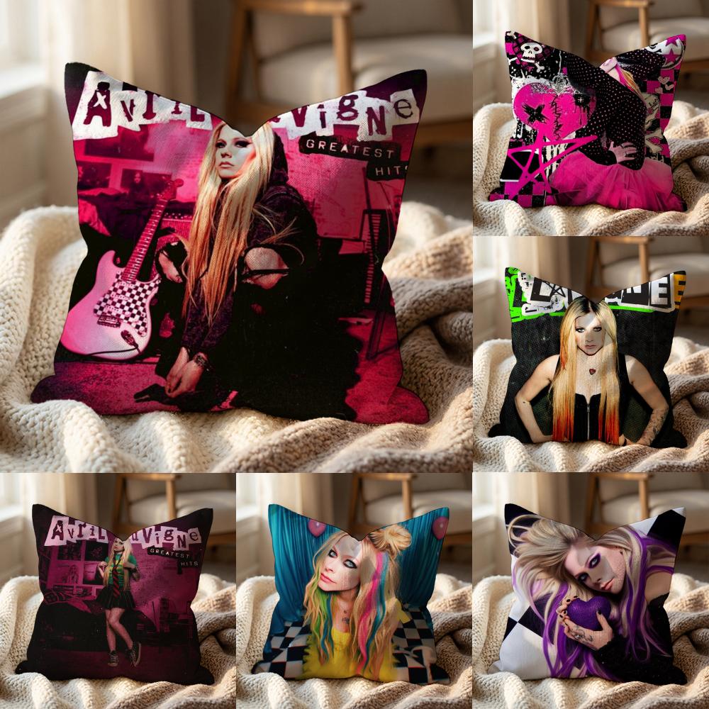 A-Avril Ramona Lavigne Наволочка для подушки Многоцелевая наволочка для дома и автомобиля - Двусторонняя, Мягкая и Прочная для ежедневного использования