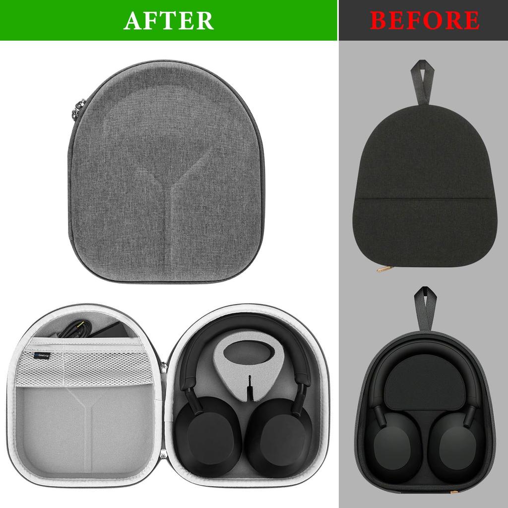 Совместимость чехла для наушников Geekria Case Shield, жесткий дорожный чехол, совместимый с Sony, поставляется с чехлом для хранения WH-1000XM5, WH-CH710N,