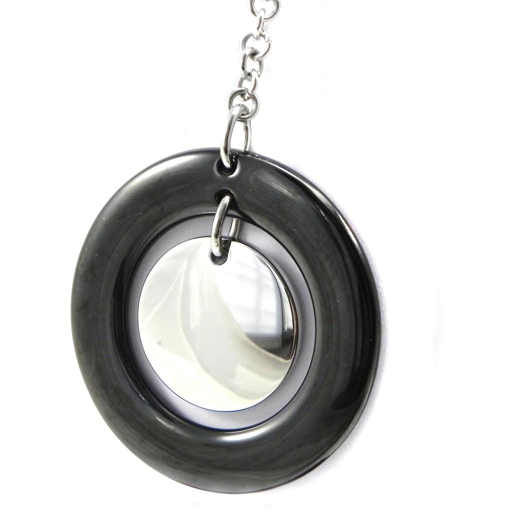 Altesse [I2907] - Черное серебряное стальное колье «Калипсо»