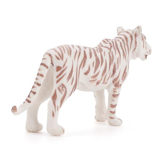 4 шт., набор миниатюрных фигурок белого тигра, имитация детского тигра, украшение для стола, реалистичные статуи диких животных, статическая модель из ПВХ, орнамент