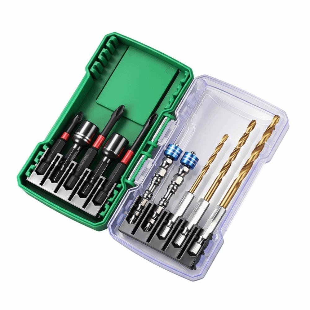10/15 Pieces Impact Driver Bit Set Hex Shank Power Drill Bits Set Hex Shank Bit Set Home Repair