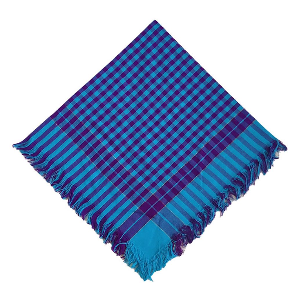 Winter Popular Rural Pattern Headwrap for Adult Unisex Fashion Checked Fringed Headcover Breathable Bandanas All Age