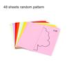 48/96 листов Бумажные вырезки Цветная бумага Мультяшные Офисные Культурные принадлежности Кабинет Искусств Бумага Киригами Награды для студентов TMZ