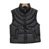 Autumn and winter new black high-end small warm cotton clothes short stand-up neck cotton-padded clothes jacket vest women