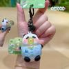 Wear Pandas Clothes Blow Bubbles Keychain Animal Keyring Backpack Gift Pendant