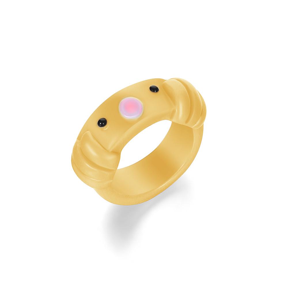 Модные милые разноцветные кольца из смолы для женщин, эффектные ювелирные аксессуары с лягушкой, птицей и животными