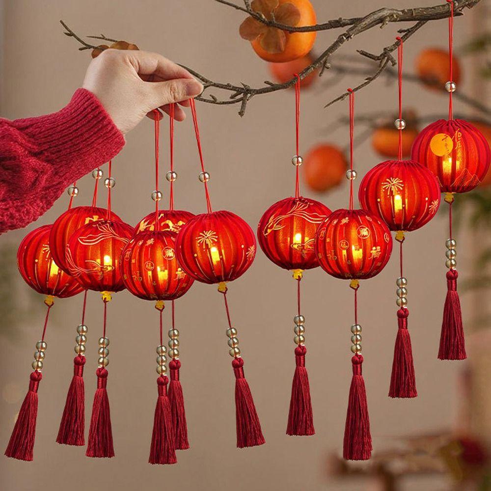 Светящийся самодельный ручной фонарь, фонарь в китайском стиле, подвесное украшение, украшение для дома