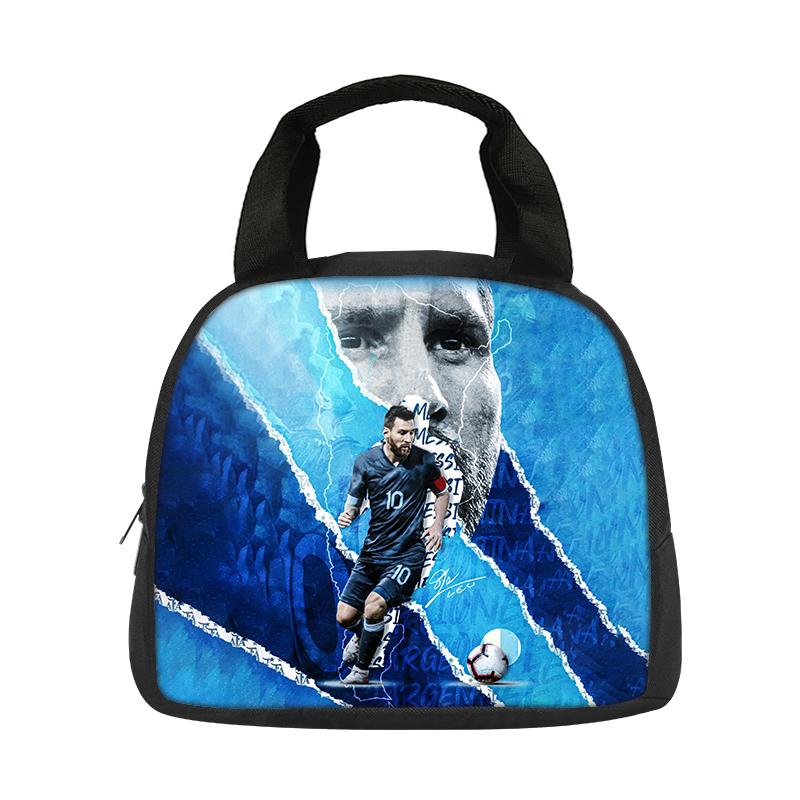 Школьная сумка M-Messi, Термосумка для обеда, Звезда футбола, Студент, Контейнер для еды Bento, Многоразовая термосумка, Ланч-бокс