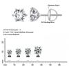 D цвет 2CT Муассанит серьги-гвоздики в форме сердца полые серьги с шестью когтями в виде короны круглой огранки с лабораторным бриллиантом и платиновым покрытием для женщин на свадьбу