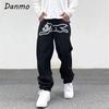 Уличная одежда Danmo, мужские мешковатые джинсы в стиле хип-хоп, одежда Y2K, прямые свободные джинсовые брюки в готическом стиле, брюки Pantalones