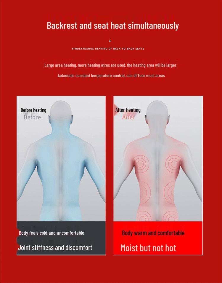 Подогреваемая умная подушка для автомобильного сиденья 12В/24В, Имитация кашемира для четырех сезонов